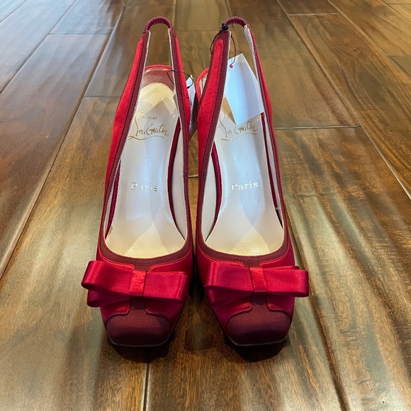 Christian Louboutin Red Bow Heels - Brand New